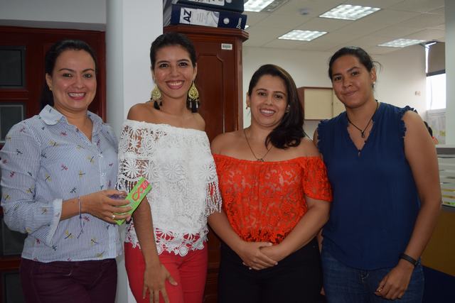 Jacqueline Castillo,  Érika Rodríguez, Yoly Trujillo y Martha Vargas de la Alcaldía de Neiva.